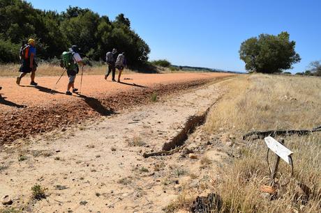Un problema con las señales en El Camino de Santiago después de Hospital de Órbigo. Un problema con las señales en El Camino de Santiago después de Hospital de Órbigo.