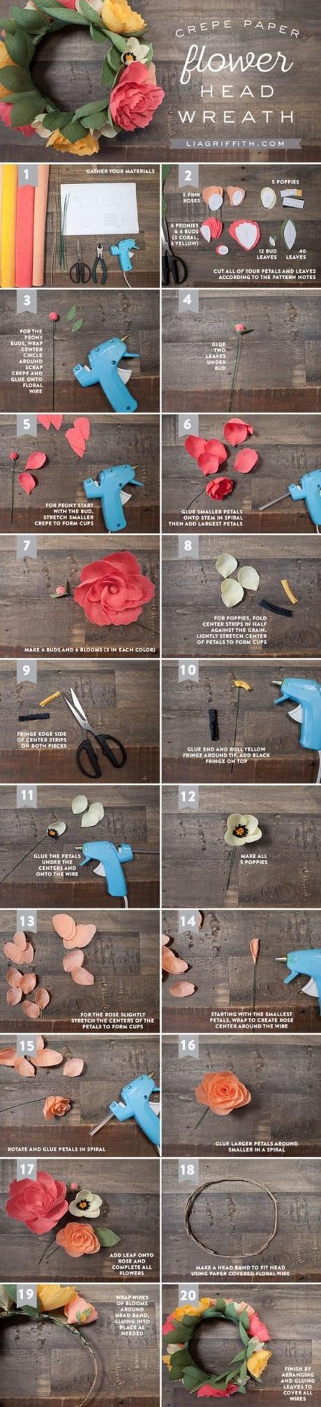 35 ideas fáciles con Flores de papel crepe 35 ideas fáciles con Flores de papel crepe