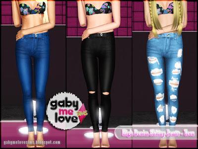 High Denim Skinny Jeans Teen Version (Sims 3)