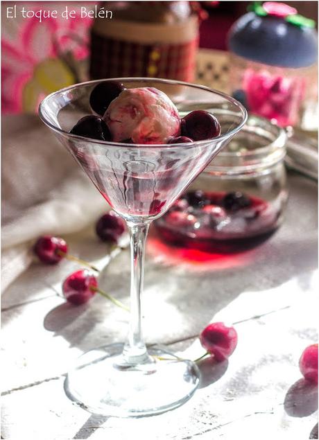 CEREZAS ESCABECHADAS, Y HELADO DE NATA CON CEREZAS ESCABECHADAS CEREZAS ESCABECHADAS, Y HELADO DE NATA CON CEREZAS ESCABECHADAS