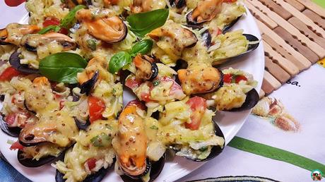 Mejillones con vinagreta de mango Mejillones con vinagreta de mango