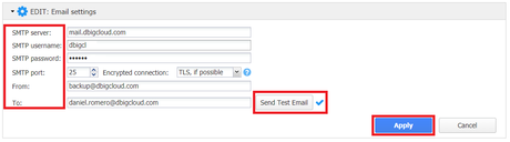 Backups de instancias EC2 con Nakivo B&R en AWS - Configurar notificaciones Configurar notificaciones en Nakivo B&R