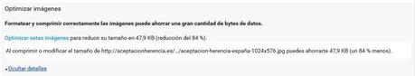Google PageSpeed Insights, consigue matrícula de honor Optimizar imágenes para Google SpeedTest