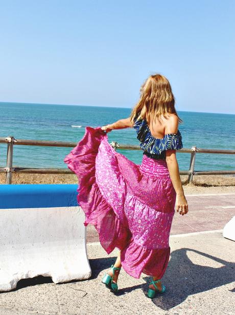 falda larga y croptop falda larga y croptop