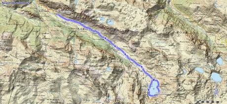 Mapa de la ruta del Valle del Lago