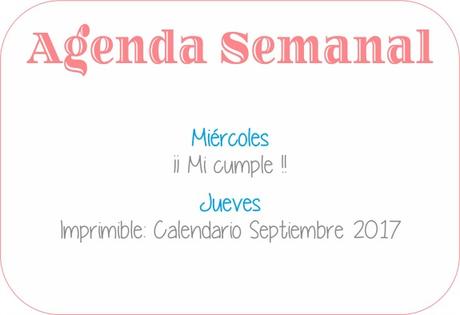 Agenda Semanal 28/08 - 3/09