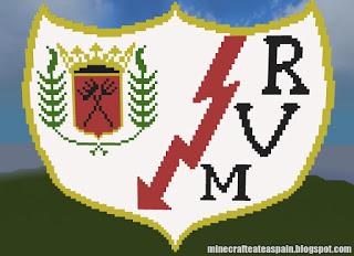 PixelArt: Escudo del equipo de fútbol Rayo Vallecano.