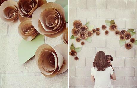 16 ideas sencillas de flores de papel kraft