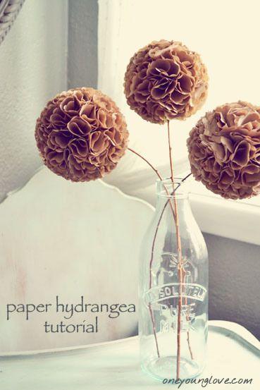 16 ideas sencillas de flores de papel kraft