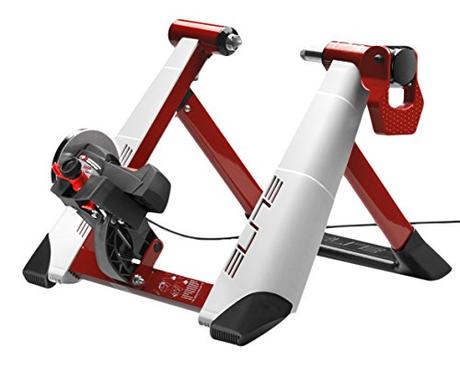 Elite Nova Force - Rodillo magnético de ciclismo (sistema de fijación rápida, máxima estabilidad), color rojo