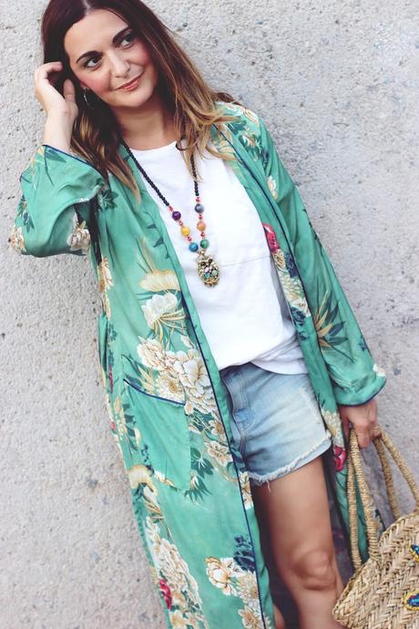 Como combinar un kimono largo Como combinar un kimono largo