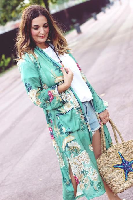 Como combinar un kimono largo Como combinar un kimono largo