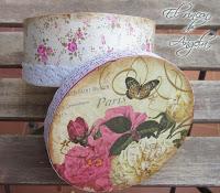 Como decorar o reciclar una caja con decoupage estilo shabby chic