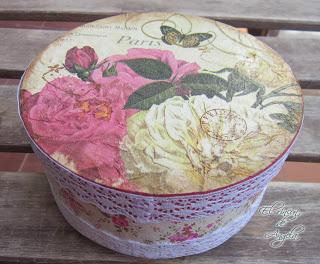 Como decorar o reciclar una caja con decoupage estilo shabby chic