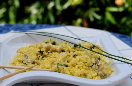 Risotto de cocochas y ortigas