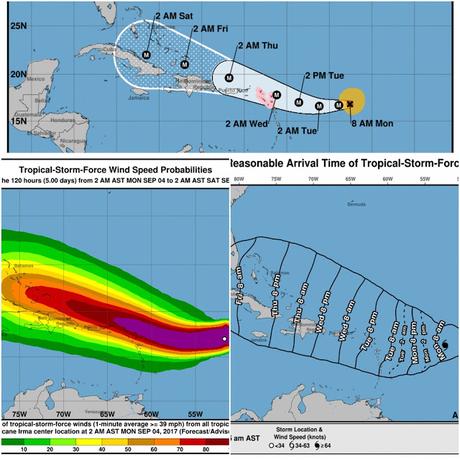 Huracán Irma impactaría República Dominicana entre el jueves y el viernes.