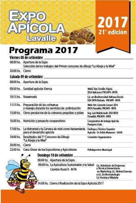 21º EXPO APICOLA LAVALLE, MENDOZA 2017.