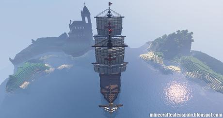 Recreación Minecraft del Galeón Español San Francisco