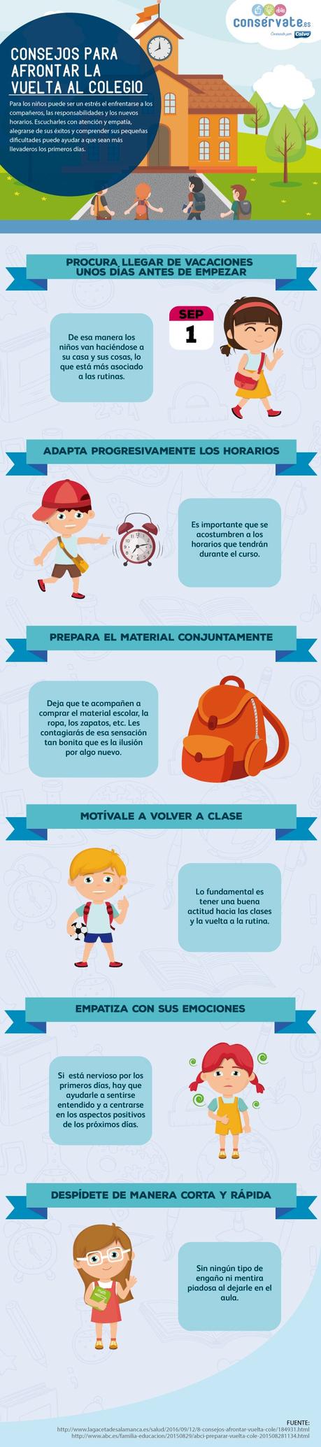 Consejos para afrontar la “vuelta al cole” #infografia #infographic #education Consejos para afrontar la “vuelta al cole” #infografia #infographic #education