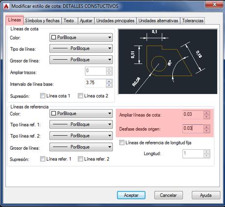 Como configurar cotas en Autocad para detalles constructivos
