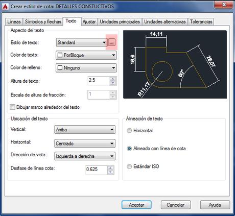 Como configurar cotas en Autocad para detalles constructivos