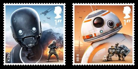 Una colección de sellos postales de Star Wars para anunciar el Episodio VIII en Reino Unido