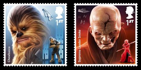 Una colección de sellos postales de Star Wars para anunciar el Episodio VIII en Reino Unido