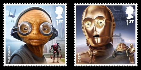 Una colección de sellos postales de Star Wars para anunciar el Episodio VIII en Reino Unido