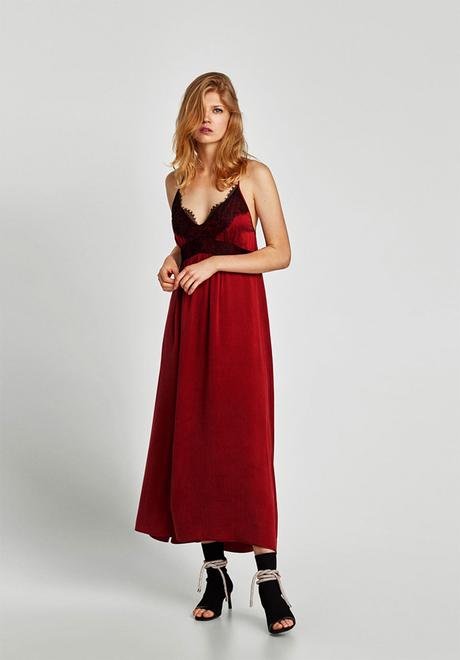 Vestido lencero Zara Vestido lencero Zara