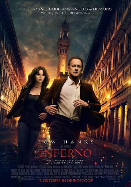 Inferno (October 28, 2016) an action, adventure, crime film with Tom Hanks. When Robert Langdon wakes up in an Italian hospital with amnesia, he teams up with Dr. Sienna Brooks, and together they must race across Europe against the clock to foil a deadly global plot. Directed by Ron Howard. Based on novel by Dan Brown. Stars: Tom Hanks, Felicity Jones, Irrfan Khan.