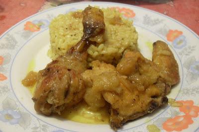 Pollo al curry con arroz especiado