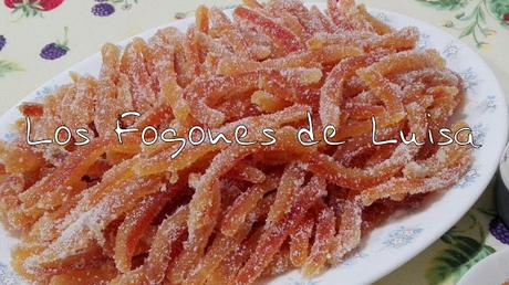 PIELES DE NARANJAS Y LIMON CONFITADAS PIELES DE NARANJAS Y LIMON CONFITADAS
