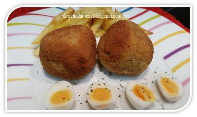 Huevos escoceses de codorniz