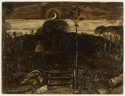 Dos románticos: Lord Byron y Samuel Palmer.