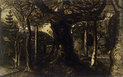 Dos románticos: Lord Byron y Samuel Palmer.