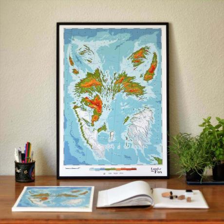 Mapas de islas con forma de animales y aves