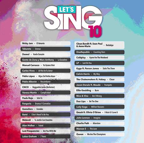 Let’s Sing 10 desvela su lista de canciones Let’s Sing 10 desvela su lista de canciones