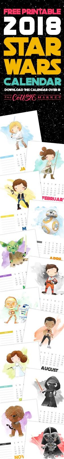 Calendario de STAR WARS ,2018  gratis