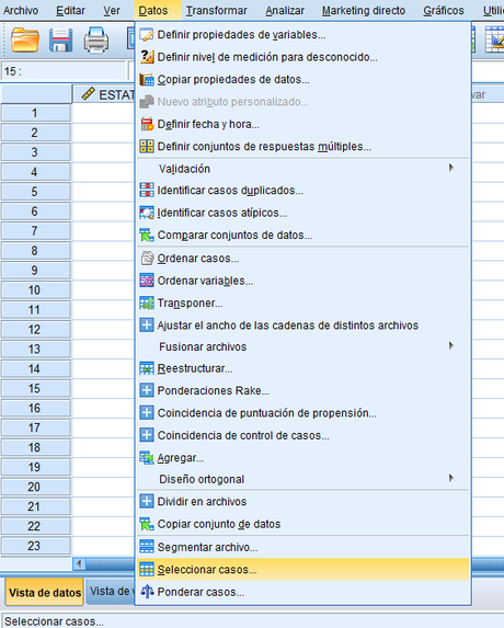 SPSS - Seleccionar una muestra SPSS - Seleccionar una muestra