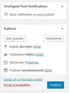 Configurar Notificaciones push en WordPress con OneSignal