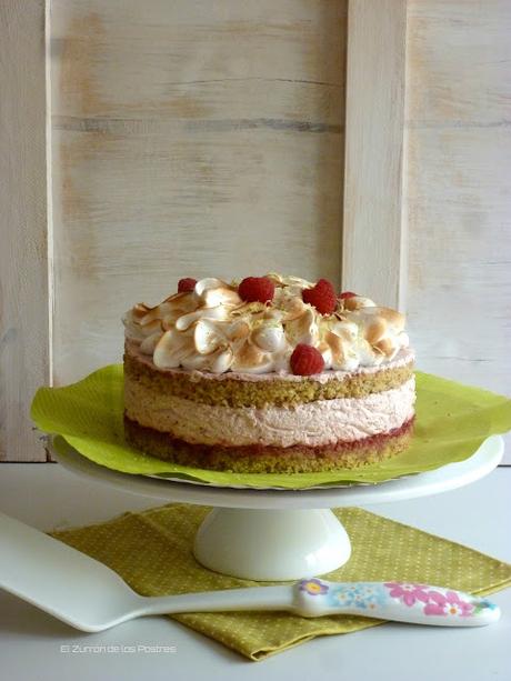 Tarta de Pistachos, Almendra y Frutos Rojos