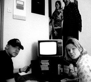 Simon Pegg y Jessica Hynes Simon Pegg y Jessica Hynes