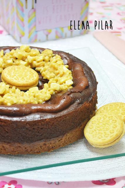 Cheesecake con miel y galletas Oreo Golden