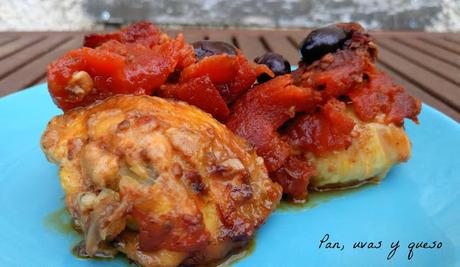 Pollo a la cazadora (tradicional o Crock-Pot)