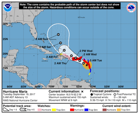Dominica amaneció devastada por huracán María.
