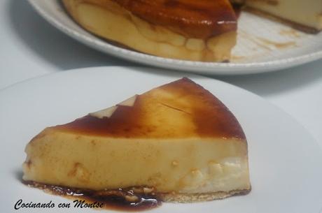 Flan con base de galletas