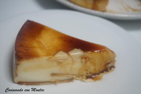 Flan con base de galletas