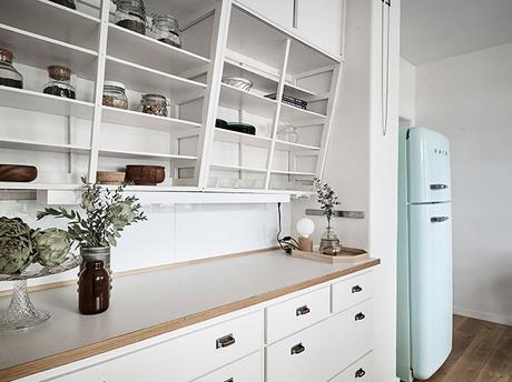 Inspírate: una cocina blanca con toques MINT