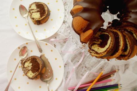 Zebra Bundt Cake, perfecto para la vuelta al cole #BundtBakers