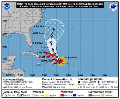 Poderoso huracán María cruzará a pasito lento costas dominicanas.